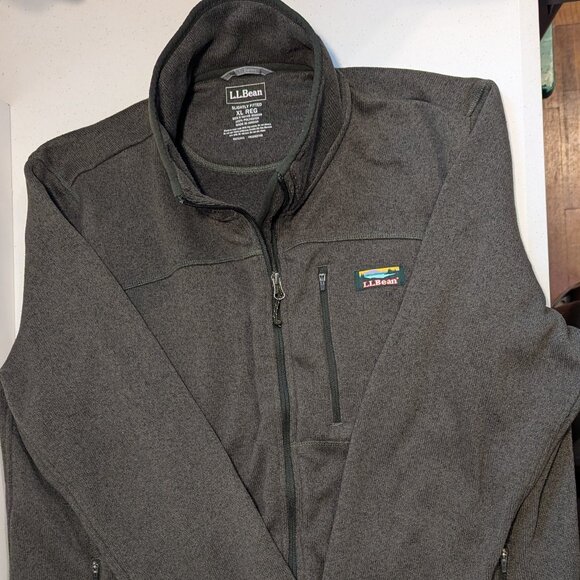 Men's L.L.Bean Sweater Fleece Full-Zip Jacket XL Reg Slightly Fitted 504938 - Picture 9 of 16